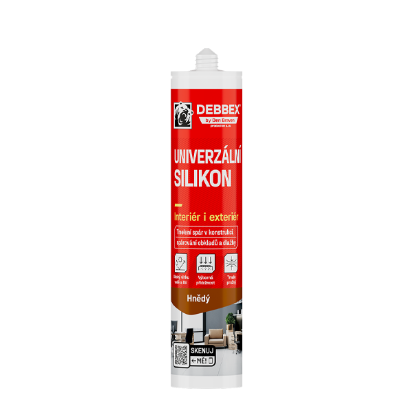 DENBRAVEN Univerzálny silikón 280 ml hnedý RL