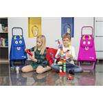 Detská nákupná taška na kolieskach Rolser Monster Kid MF Joy 2, zelená