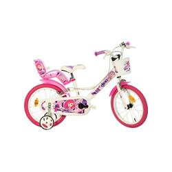 Dětské kolo Dino Bikes 16" Bílé s růžovým potiskem