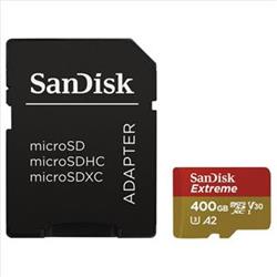 DF SanDisk Extreme microSDXC 400GB 160MB/s A2 C10 V30 UHS-I U3, adapter