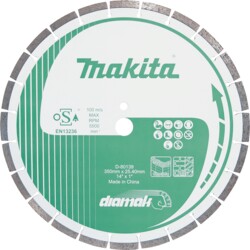 Diamantový rezný kotúč Makita D-80139 segmentový Diamak 350x25,4 mm