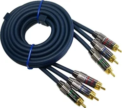 Digitální komponentní kabel, 3x Cinch-3x Cinch, RCA, pr.6x18, 0,8m, zlatý