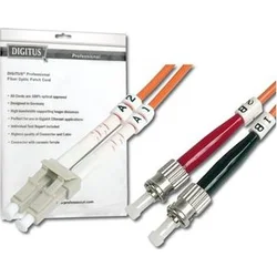 DIGITUS Fiber Optic Patch Cord, LC to STMultimode 50/125 µ, Duplex Length 1m