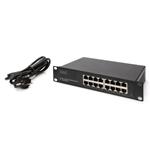 Digitus Gigabit Ethernet Switch 16 portov, 10 palcov, bez správy