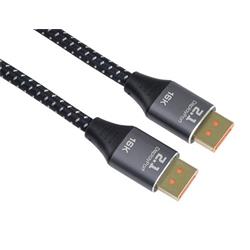 DisplayPort 2.1 kabel, 16K@60Hz,8K@120Hz,4K@240Hz,165Hz,144Hz kovové a zlacené konektory, 1m