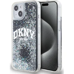 DKNY Liquid Glitter Arch Logo Zadní Kryt pro iPhone 13 Black