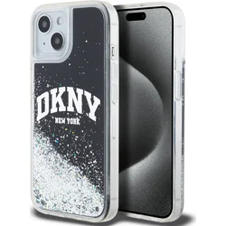 DKNY Liquid Glitter Arch Logo Zadný kryt pre iPhone 11 Black