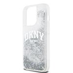 DKNY Liquid Glitter Arch Logo Zadný kryt pre iPhone 13 Pro Max Transparent