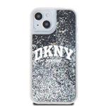 DKNY Liquid Glitter Arch Logo Zadný kryt pre iPhone 15 Black