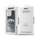 DKNY Liquid Glitter Arch Logo Zadný kryt pre iPhone 15 Black
