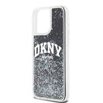 DKNY Liquid Glitter Arch Logo Zadný kryt pre iPhone 15 Pro Max Black