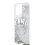 DKNY Liquid Glitter Arch Logo Zadný kryt pre iPhone 15 Pro Max Transparent