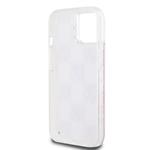 DKNY Liquid Glitter Checkered Pattern Zadný kryt pre iPhone 15 Pink