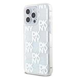 DKNY Liquid Glitter Checkered Pattern Zadný kryt pre iPhone 15 Pro Max Transparent