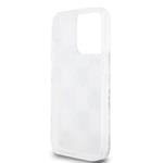 DKNY Liquid Glitter Checkered Pattern Zadný kryt pre iPhone 15 Pro Transparent