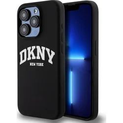 DKNY Liquid Silicone Arch Logo MagSafe Back Cover pre iPhone 15 Pro Black
