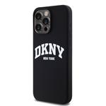 DKNY Liquid Silicone Arch Logo MagSafe Back Cover pre iPhone 15 Pro Max Black
