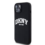 DKNY Liquid Silicone Arch Logo MagSafe zadný kryt pre iPhone 11 Black