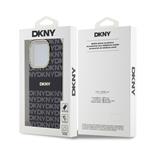 DKNY PC/TPU opakovaný vzor Tonal Stripe Magsafe zadný kryt pre iPhone 14 Pro Black