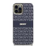 DKNY PC/TPU opakujúci sa vzor Tonal Stripe Magsafe zadný kryt pre iPhone 12/12 Pro Blue