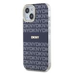 DKNY PC/TPU opakujúci sa vzor Tonal Stripe Magsafe zadný kryt pre iPhone 13 Blue