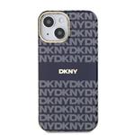 DKNY PC/TPU opakujúci sa vzor Tonal Stripe Magsafe zadný kryt pre iPhone 13 Blue