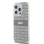 DKNY PC/TPU opakujúci sa vzor Tonal Stripe Magsafe zadný kryt pre iPhone 13 Pro Beige