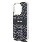 DKNY PC/TPU opakujúci sa vzor Tonal Stripe Magsafe zadný kryt pre iPhone 13 Pro Black