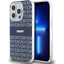 DKNY PC/TPU opakujúci sa vzor Tonal Stripe Magsafe zadný kryt pre iPhone 13 Pro Blue