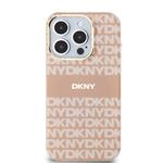 DKNY PC/TPU opakujúci sa vzor Tonal Stripe Magsafe zadný kryt pre iPhone 13 Pro Max Pink