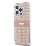 DKNY PC/TPU opakujúci sa vzor Tonal Stripe Magsafe zadný kryt pre iPhone 14 Pro Pink