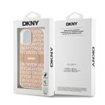 DKNY PC/TPU opakujúci sa vzor Tonal Stripe Magsafe zadný kryt pre iPhone 14 ružový