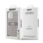 DKNY PC/TPU opakujúci sa vzor Tonal Stripe Magsafe zadný kryt pre iPhone 15 Beige
