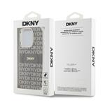DKNY PC/TPU opakujúci sa vzor Tonal Stripe Magsafe zadný kryt pre iPhone 15 Pro Beige