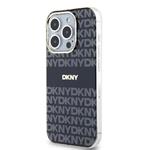 DKNY PC/TPU opakujúci sa vzor Tonal Stripe Magsafe zadný kryt pre iPhone 15 Pro Max Black