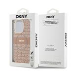 DKNY PC/TPU opakujúci sa vzor Tonal Stripe Magsafe zadný kryt pre iPhone 15 Pro Pink