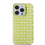 DKNY PC/TPU zadný kryt s opakovaným vzorom pre iPhone 15 Pro Yellow