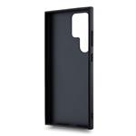 DKNY PU kožený zadný kryt s károvaným vzorom a pruhmi pre Samsung Galaxy S24 Ultra Black