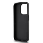 DKNY PU kožený zadný kryt s opakovaným vzorom na kartu pre iPhone 15 Pro Max Black