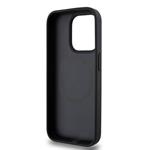 DKNY PU kožený zadný kryt s opakujúcim sa vzorom Magsafe pre iPhone 12/12 Pro Black