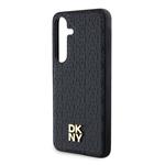 DKNY PU kožený zadný kryt s opakujúcim sa vzorom Magsafe pre Samsung Galaxy S24+ Black