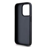 DKNY PU kožený zadný kryt s opakujúcim sa vzorom pre iPhone 14 Pro Max Black