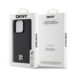 DKNY PU Leather Repeat Pattern Stack Logo Magsafe Zadní Kryt pro iPhone 14 Pro Black