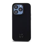 DKNY PU Leather Stack Logo Magsafe Zadní Kryt pro iPhone 15 Pro Max Black