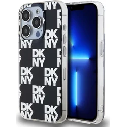 DKNY Zadný kryt s kockovaným vzorom PC/TPU pre iPhone 14 Pro Max Black