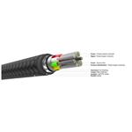 Dlhý nabíjací a dátový opletený kábel FIXED s konektormi USB-C/Lightning a podporou PD, 2 m, MFI, biely