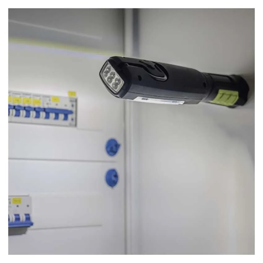 Dobíjacia pracovná baterka P4518 COB LED + LED, 380 lm, 2500 mAh