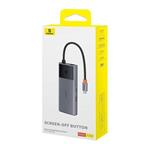 Dokovacia stanica Baseus Metal Gleam 2 Series 6v1 (2xUSB 3.0, USB-C, USB-C PD, HDMI, RJ45) sivá