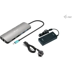 Dokovacia stanica i-tec USB-C Metal Nano 2x HDMI, PD 100W + nabíjačka 112W
