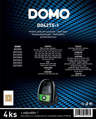DOMO DO42TS-1 Textilní sáčky do vysavače, 4 ks